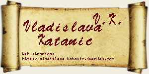 Vladislava Katanić vizit kartica